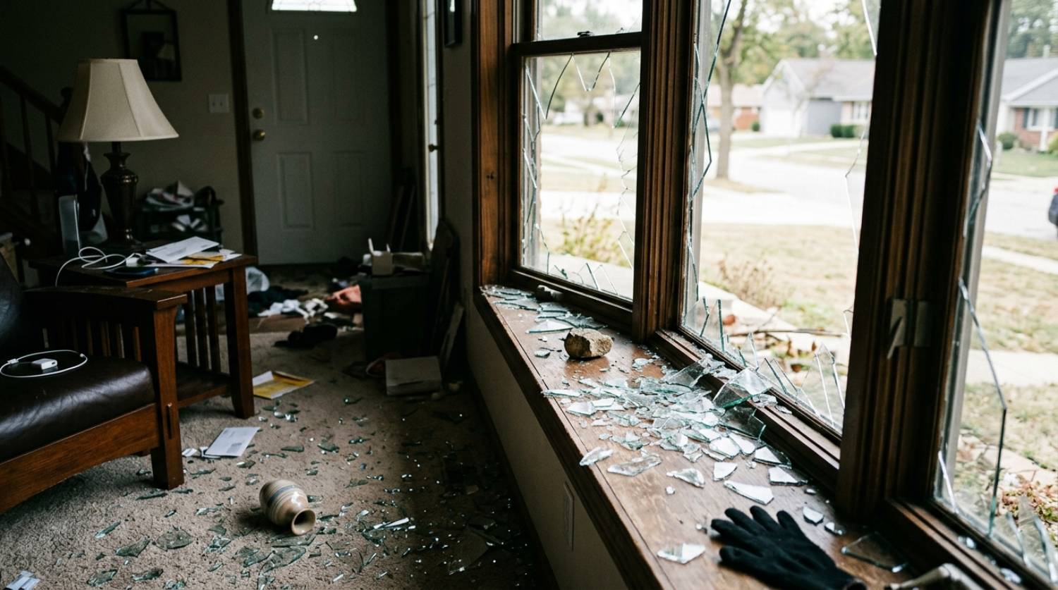 Break-In Aftermath: The Right Order to Do Things When a Window Is Smashed
